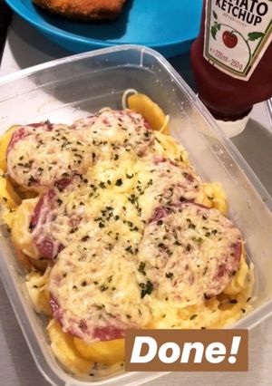 Foto resep Cheesy Potato and Smoked Beef