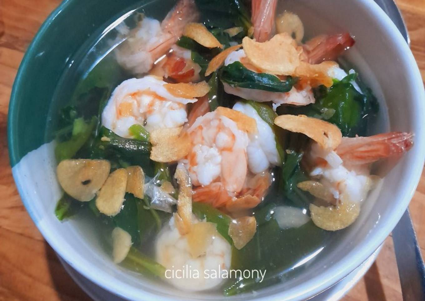 Daun Ginseng Udang Kuah