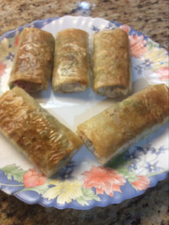 Una foto de Rollitos de gambas y verdura