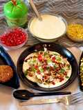 High protein Paneer Sprouts tikki and Dahi tikki Chaat (healthy starter or snack)
