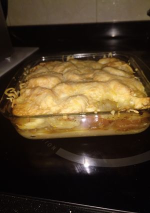 Una foto de "Lasaña" de patatas y calabacín