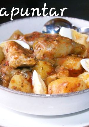 Una foto de Bacalao con patatas y alcachofas 🐟