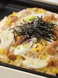 Green Onion and Teriyaki Chicken Rice Pizza