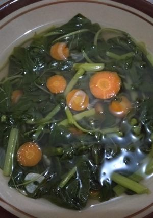 Foto resep Bening bayam wortel simpel