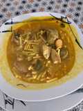Fideos con aguja de Motril y alcachofas
