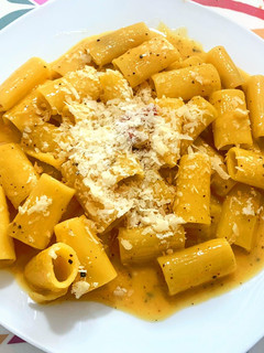 Una foto de Pasta carbonara original
