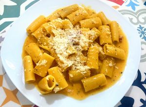 Una foto de Pasta carbonara original