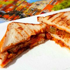 Grilled Paneer Chilli Sandwich A picture of Grilled Paneer Chilli Sandwich.