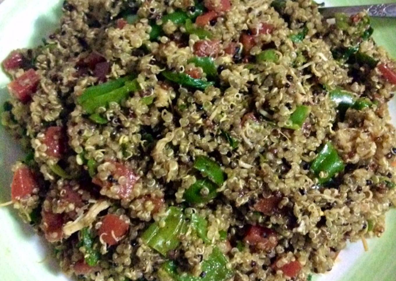 Quinoa with vegetable stir fry