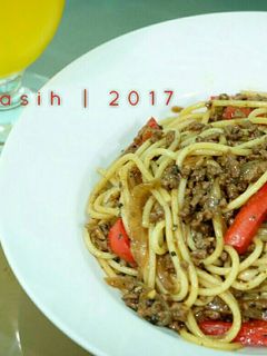 Foto resep Spaghetti Sapi Lada Hitam (#pr_pasta)