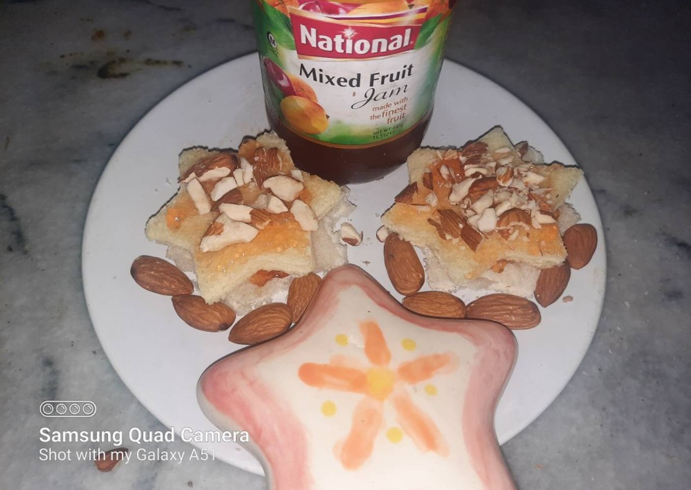 Almond jam sandwich