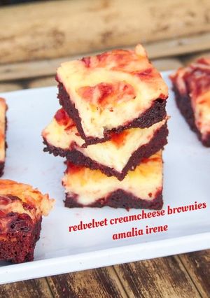 Foto resep Redvelvet creamcheese brownies quick & easy