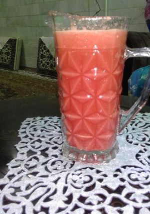 عکسی از دستور اسموتی هندوانه👌 تگری و دلچسب