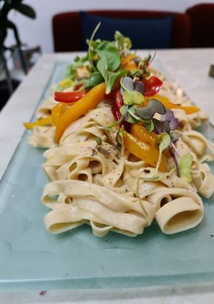 A picture of Gourmet mac and cheese.
