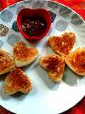 Chesse potato heart sandwich