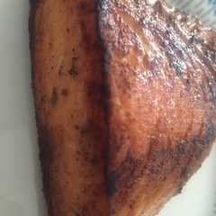 Una foto de Salmón al sartén