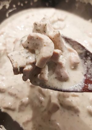 Une photo de Poulet sauce estragon