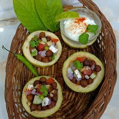 A picture of Guava Chana Chat Cups SpicedYogurt.