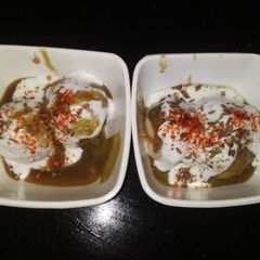 A picture of Bread dahi vada.