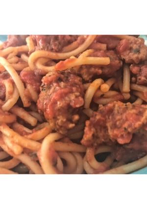 Una foto de Espaguetis con carne de Kefta