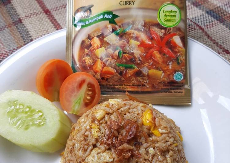 Resep Nasi goreng kare instan, Lezat Sekali