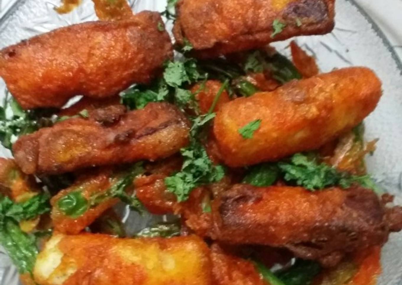 Paneer French beans crispy