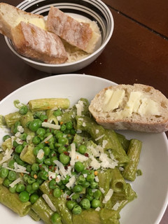 A picture of Homemade Pesto Pasta.