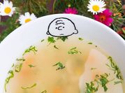 Una foto de sopa de pollo