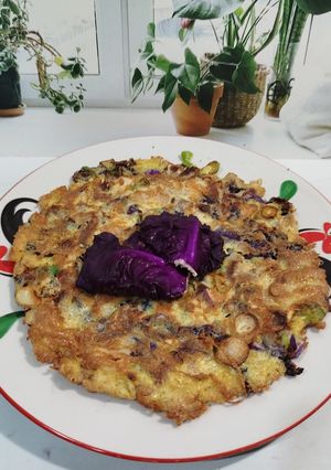 Foto resep Omelette Kol Ungu