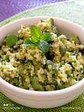 Zucchine con uova strapazzate e menta