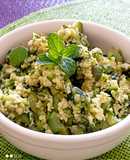 Zucchine con uova strapazzate e menta
