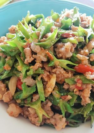 รูปของ ผัดกะปิหมูสับถั่วพู