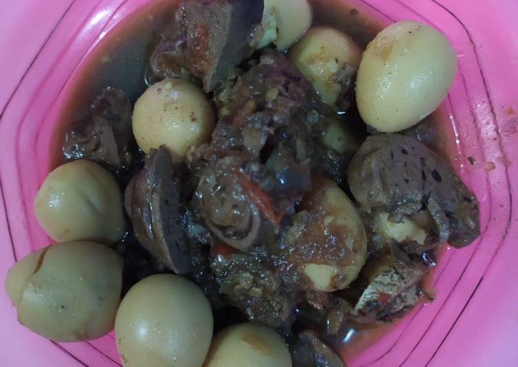 Resep Semur telur puyuh ati ampela yang Lezat