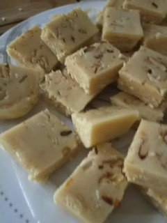 A picture of Homemade burfi recipe.