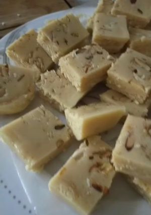 A picture of Homemade burfi recipe.