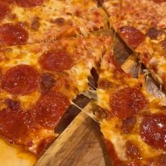 A picture of Pizza with Homemade Pizza Dough.