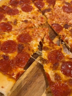 A picture of Pizza with Homemade Pizza Dough.