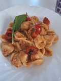 Orecchiette with Almond and Cherry Tomato Pesto