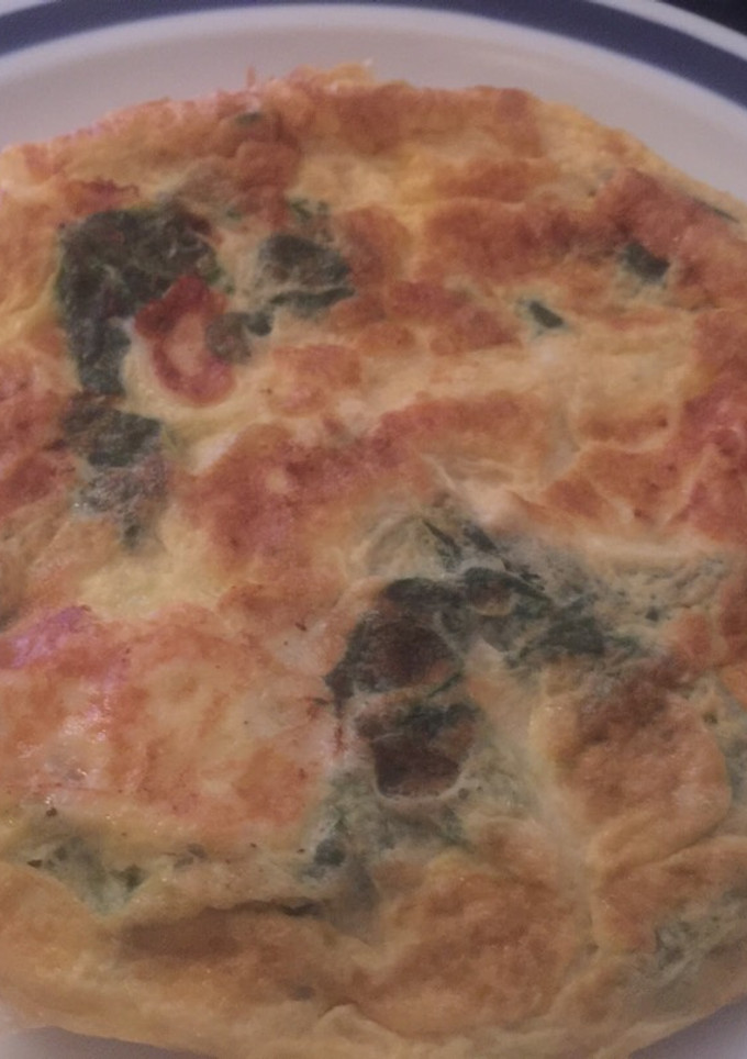 Una foto de Tortilla francesa de espinacas