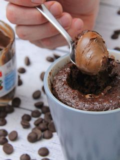 Nutellás bögrés süti recept fotója