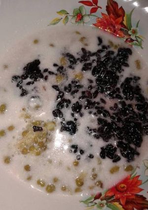 Foto resep Bubur ketan item kacang ijo ala bubur madura