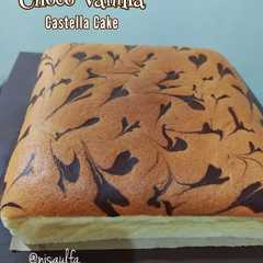 A picture of Choco Vanilla Castella Cake.