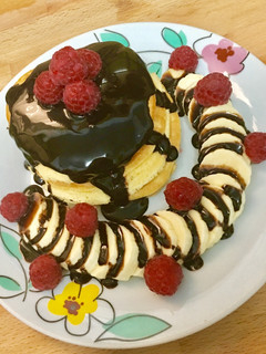 Una foto de Soufflé pancakes receta fácil