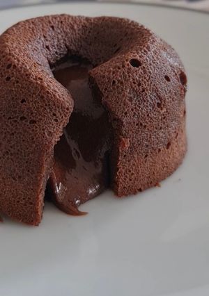 Una foto de Coulant de chocolate