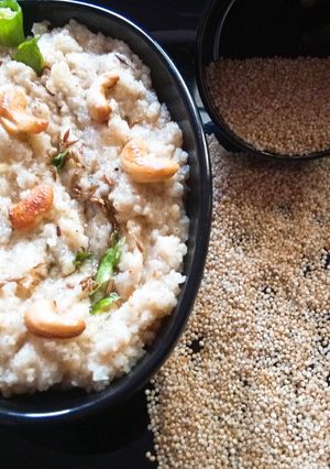 வரகரிசி பொங்கல்(varagarisi pongal recipe in tamil) செய்முறை முக்கிய புகைப்படம்