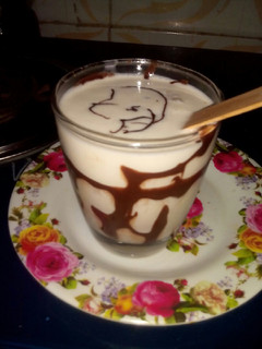 A picture of Banana milk shake.