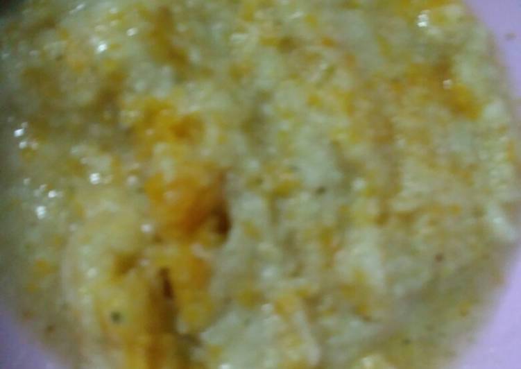bubur lembut nasi wortel mpasi 7m foto resep utama