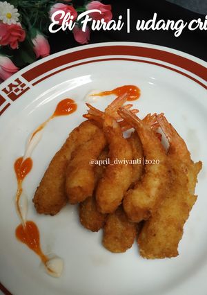 Foto resep Ebi furai (tips agar tegak lurus)