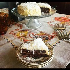 A picture of French Chocolate & Coconut Cake.