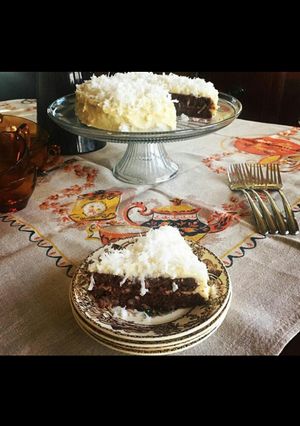 A picture of French Chocolate & Coconut Cake.